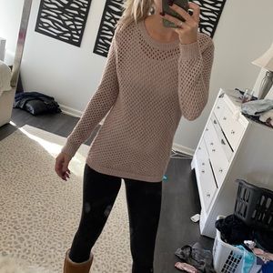 Forever 21 Pink Mesh Sweater